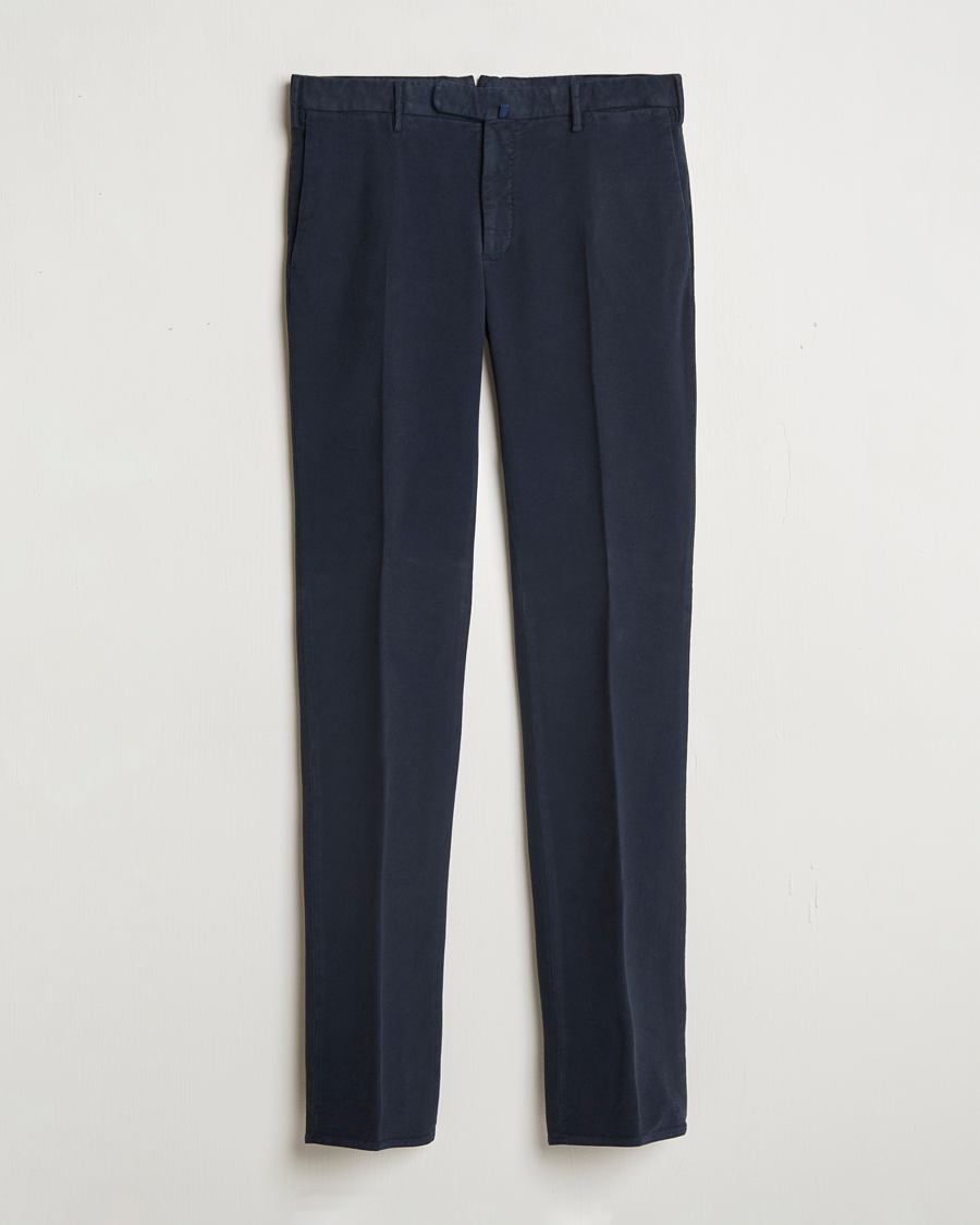 Herren | Hosen | Incotex | Slim Fit Luxury Moleskine Trousers Navy