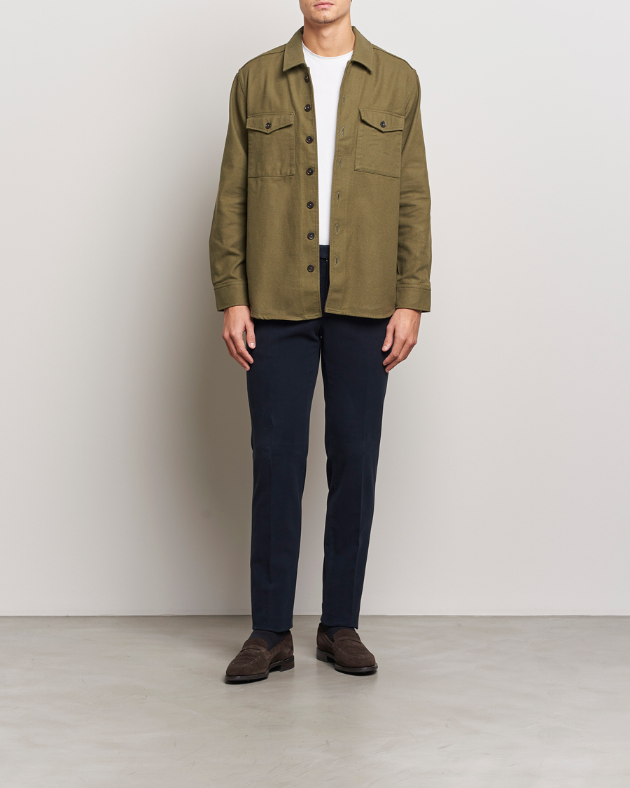 Herren | Hosen | Incotex | Slim Fit Luxury Moleskine Trousers Navy