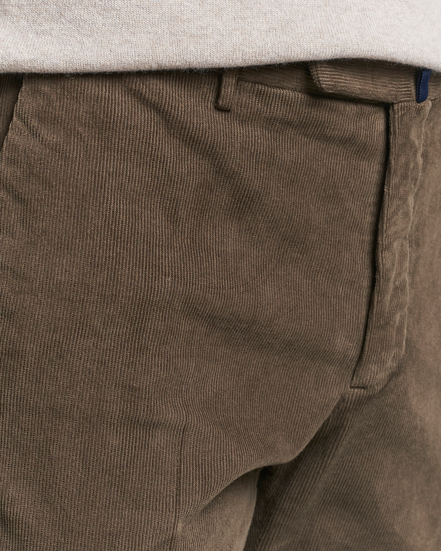 Herren | Hosen | Incotex | Slim Fit Baby Corduroy Trousers Brown
