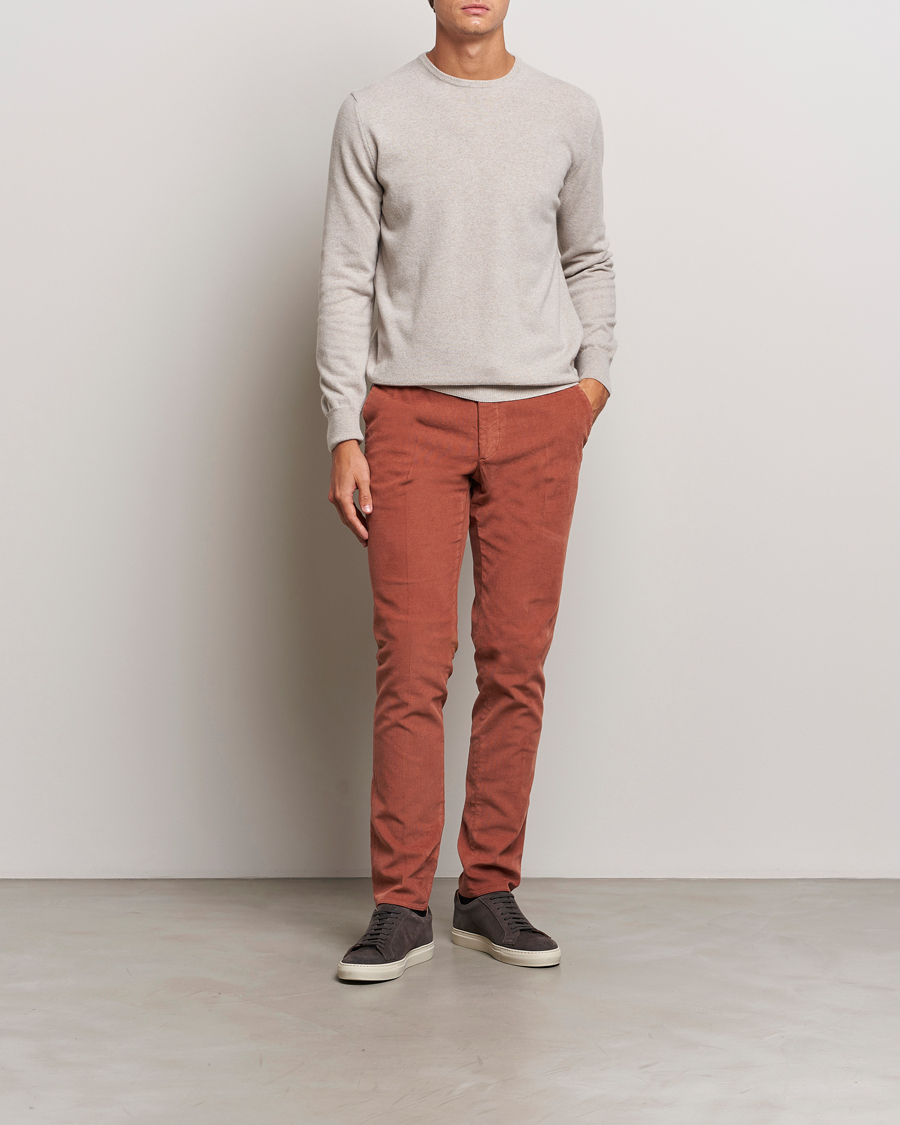 Herren | Hosen | Incotex | Slim Fit Baby Corduroy Trousers Vintage Red