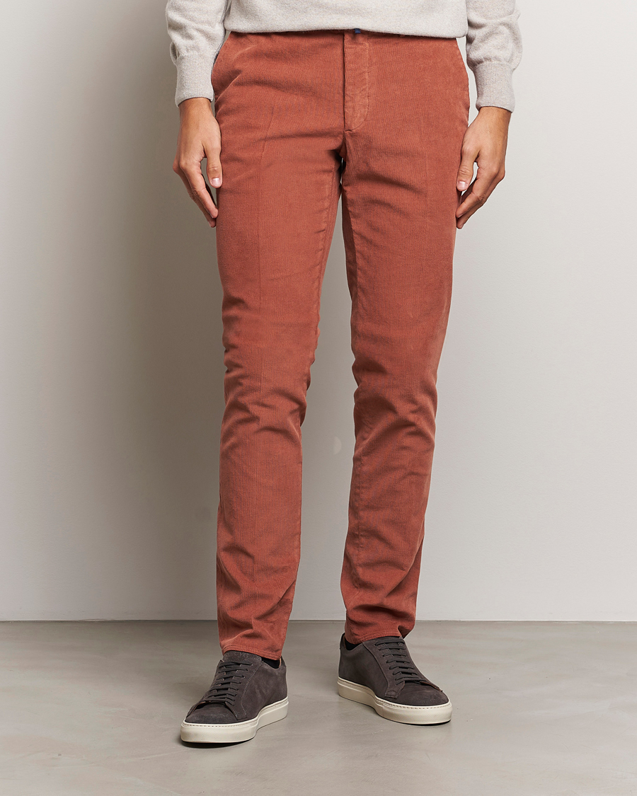 Herren | Hosen | Incotex | Slim Fit Baby Corduroy Trousers Vintage Red