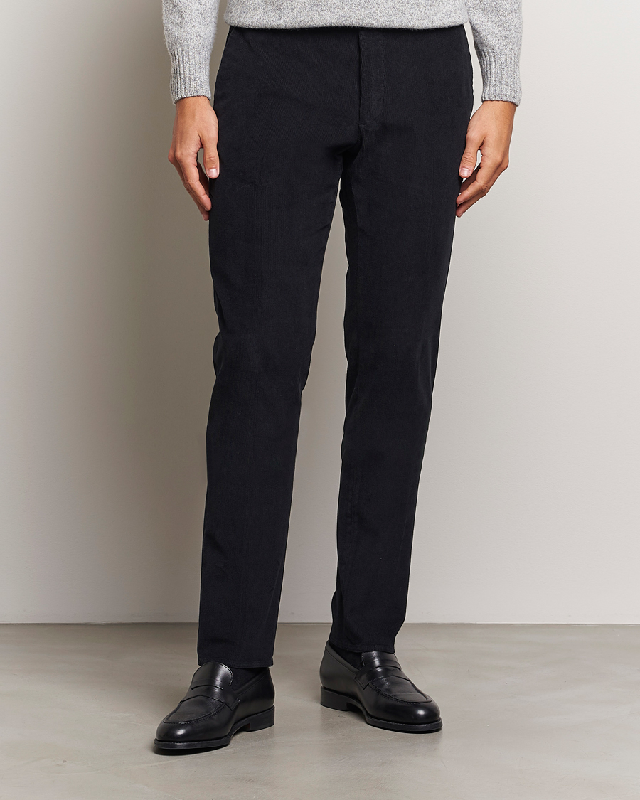 Herren | Hosen | Incotex | Slim Fit Baby Corduroy Trousers Navy
