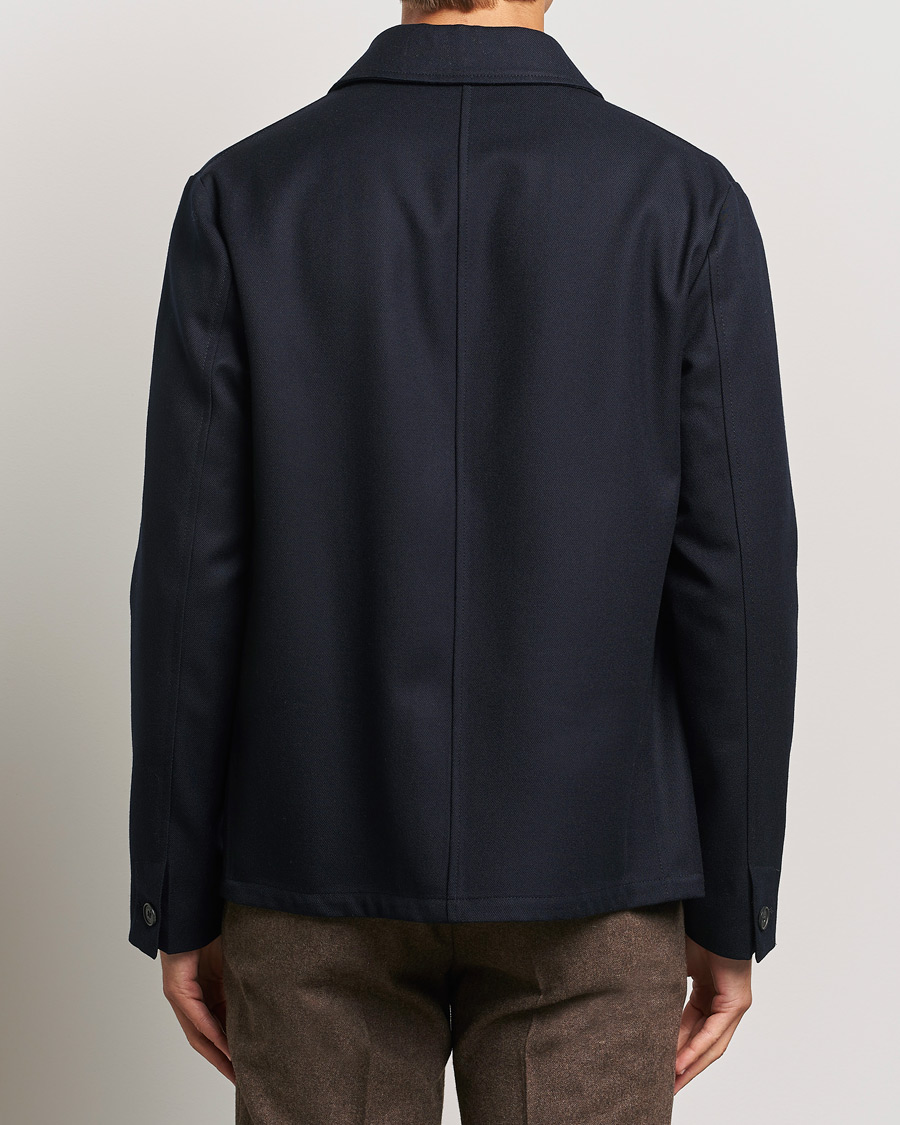 Herren | Jacken | Incotex | Wool Cover Shirt Jacket Navy
