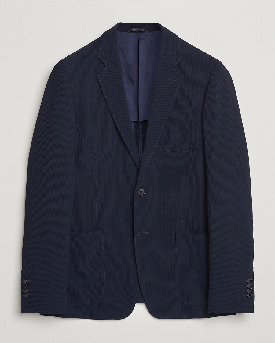 Herren | Sakkos | Giorgio Armani | Stretch Wool Blazer Navy
