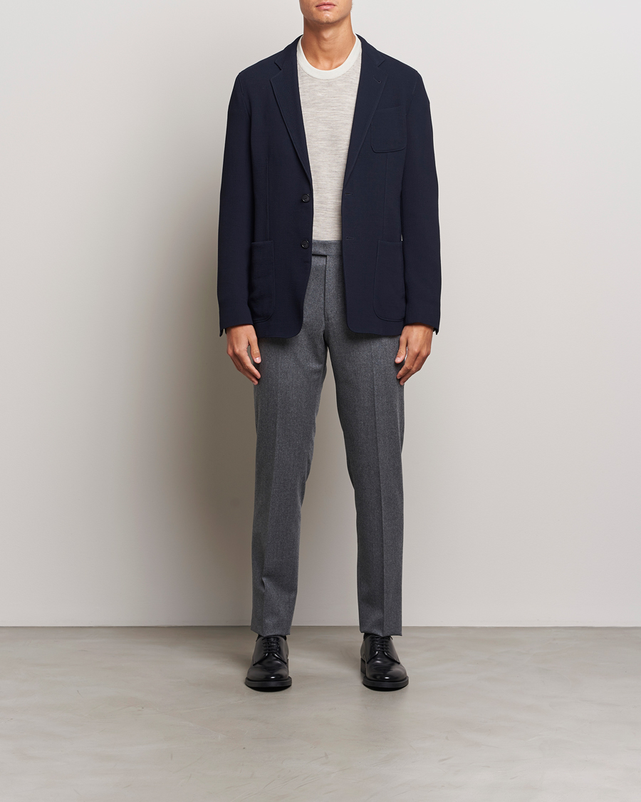 Herren | Sakkos | Giorgio Armani | Stretch Wool Blazer Navy