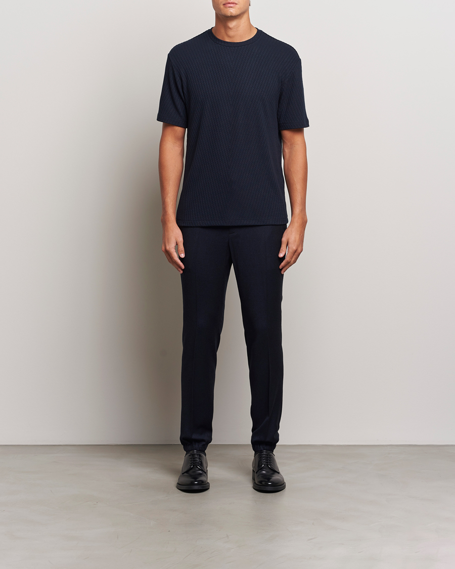 Herren | T-Shirts | Giorgio Armani | Viscose/Cashmere T-Shirt Midnight