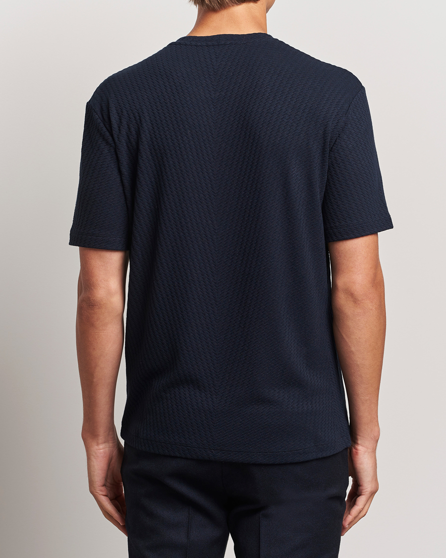 Herren | T-Shirts | Giorgio Armani | Viscose/Cashmere T-Shirt Midnight