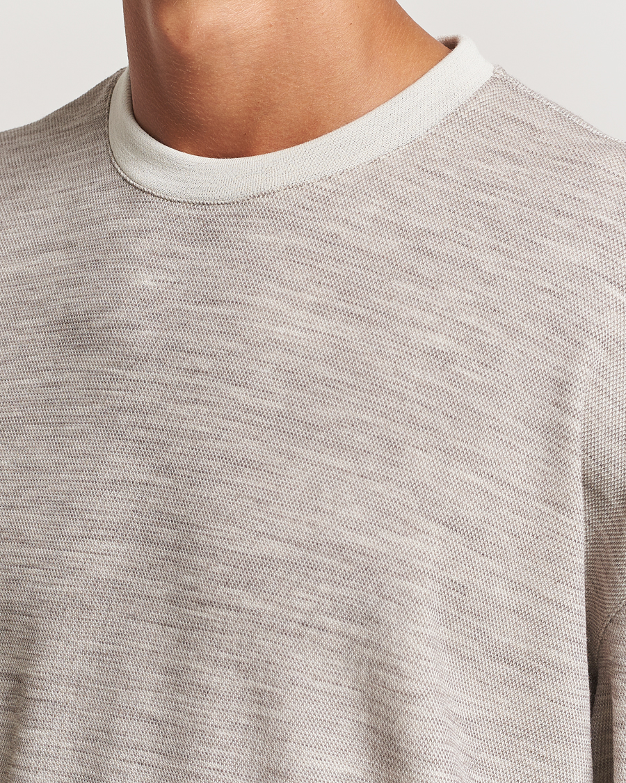 Herren | Pullover | Giorgio Armani | Light Wool Crew Neck Light Beige