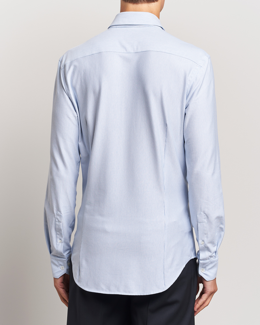 Herren | Hemden | Giorgio Armani | Jersey Stretch Shirt Light Blue Stripe