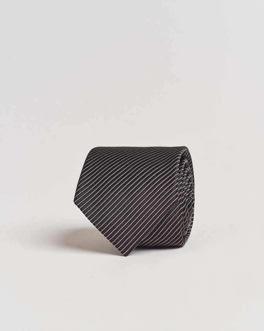 Herren | Giorgio Armani Jacquard Twill Silk Tie Chocolate | Giorgio Armani | Jacquard Twill Silk Tie Chocolate