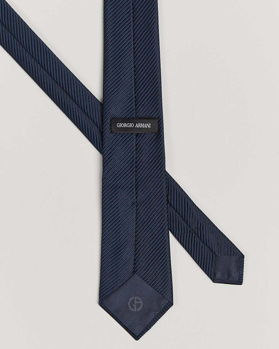 Herren | Giorgio Armani Jacquard Twill Silk Tie Navy | Giorgio Armani | Jacquard Twill Silk Tie Navy