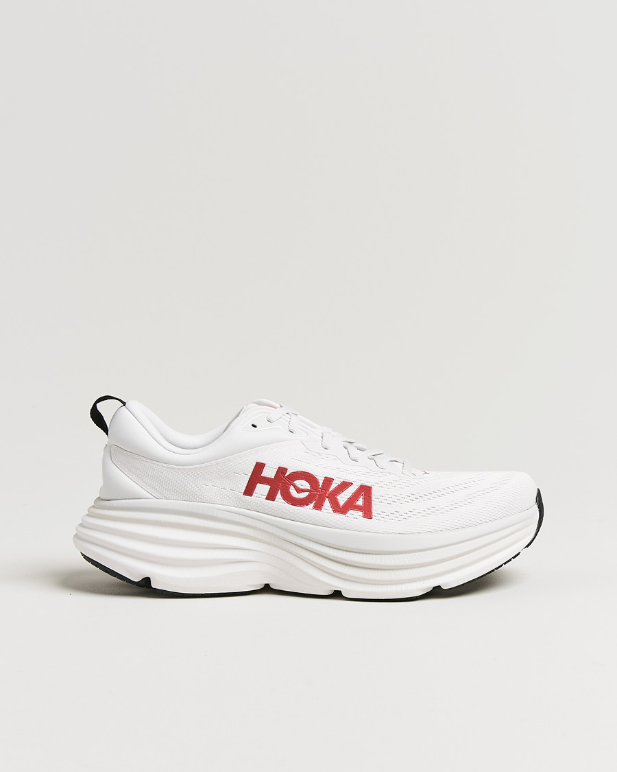 Herren | Hoka Bondi 8 White/Vermillion | Hoka | Bondi 8 White/Vermillion