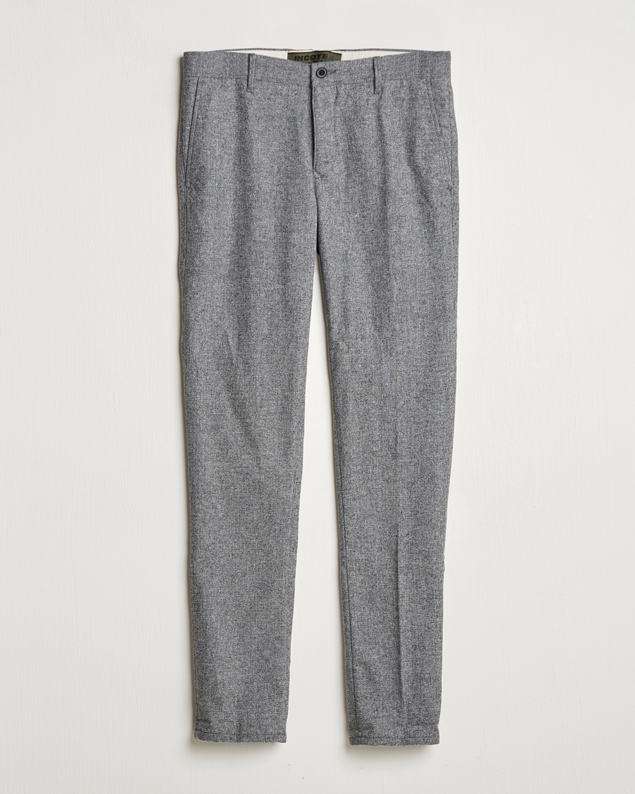 Herren | Hosen | Incotex | Slim Fit Washed Wool Stretch Slacks Light Grey