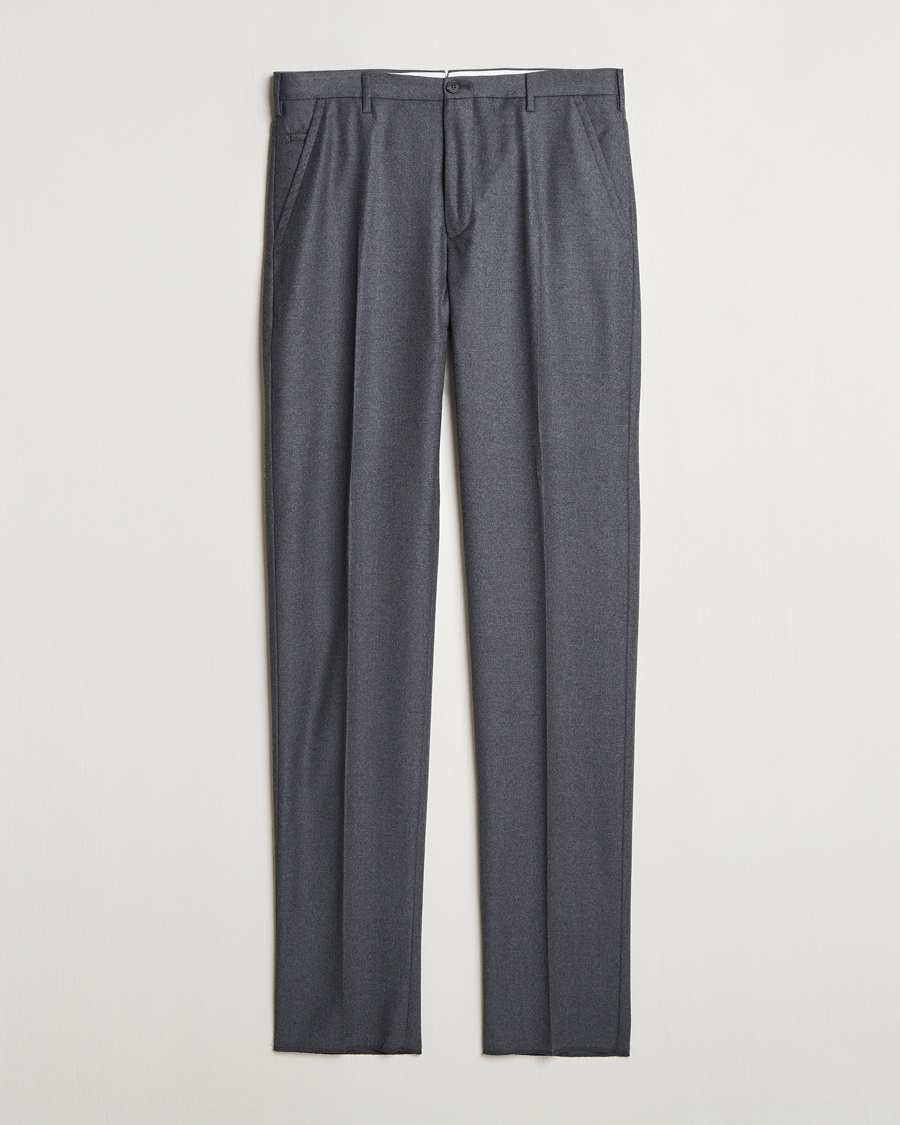 Herren | Hosen | Incotex | Regular Fit Flannel Trousers Grey