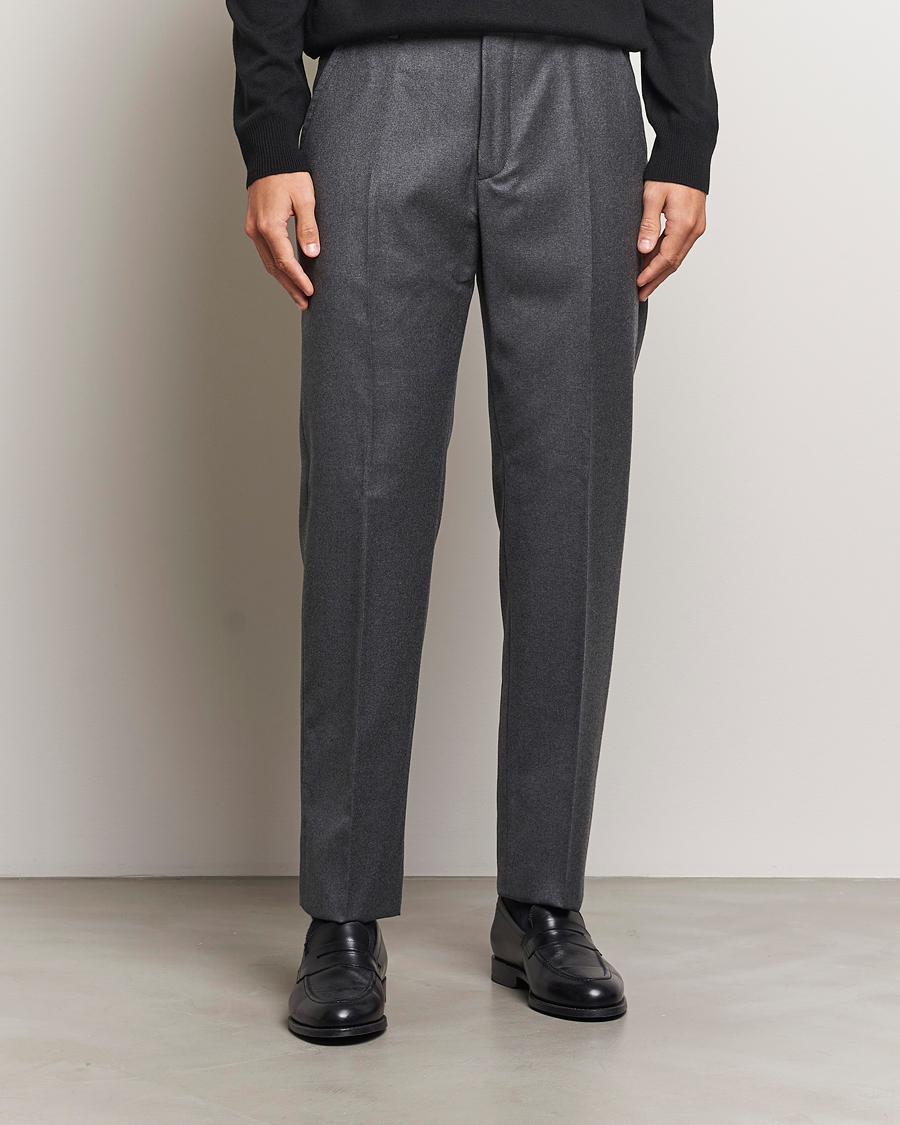 Herren | Hosen | Incotex | Regular Fit Flannel Trousers Grey