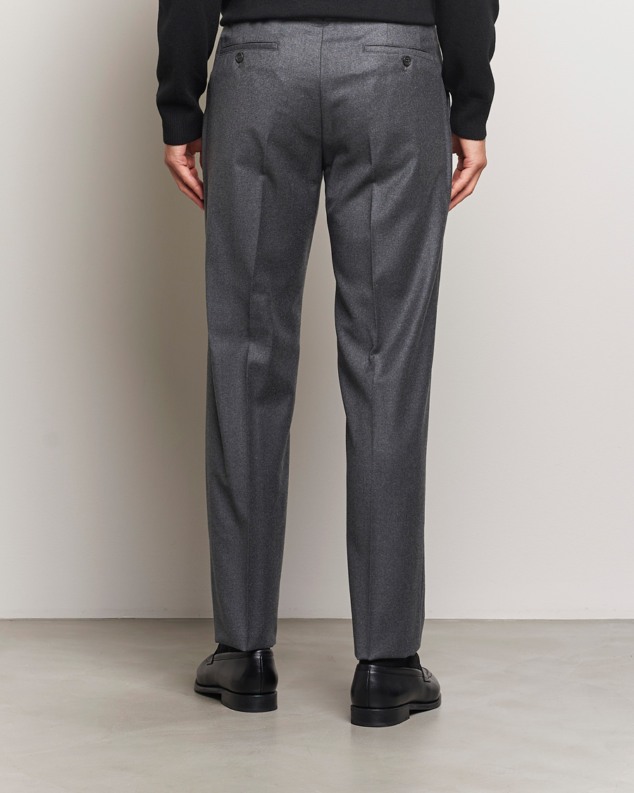 Herren | Hosen | Incotex | Regular Fit Flannel Trousers Grey
