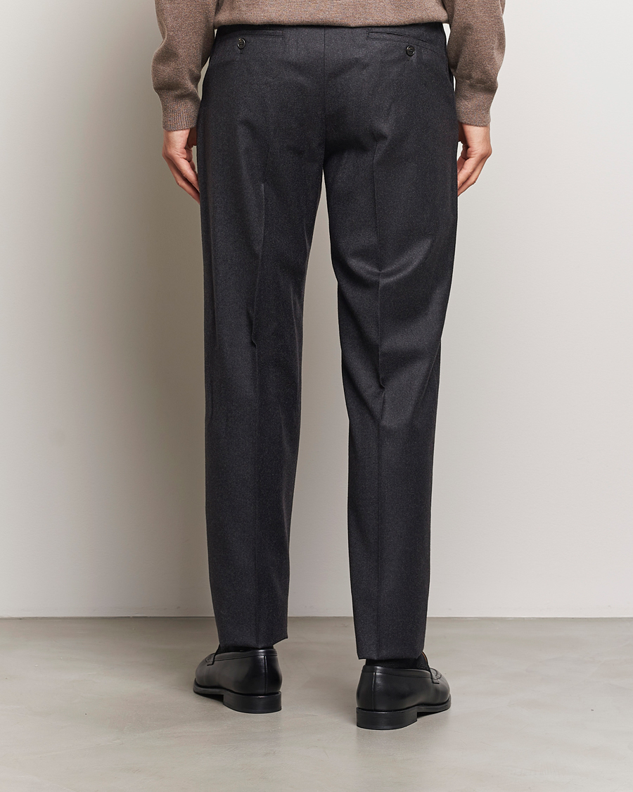 Herren | Hosen | Incotex | Regular Fit Flannel Trousers Charcoal