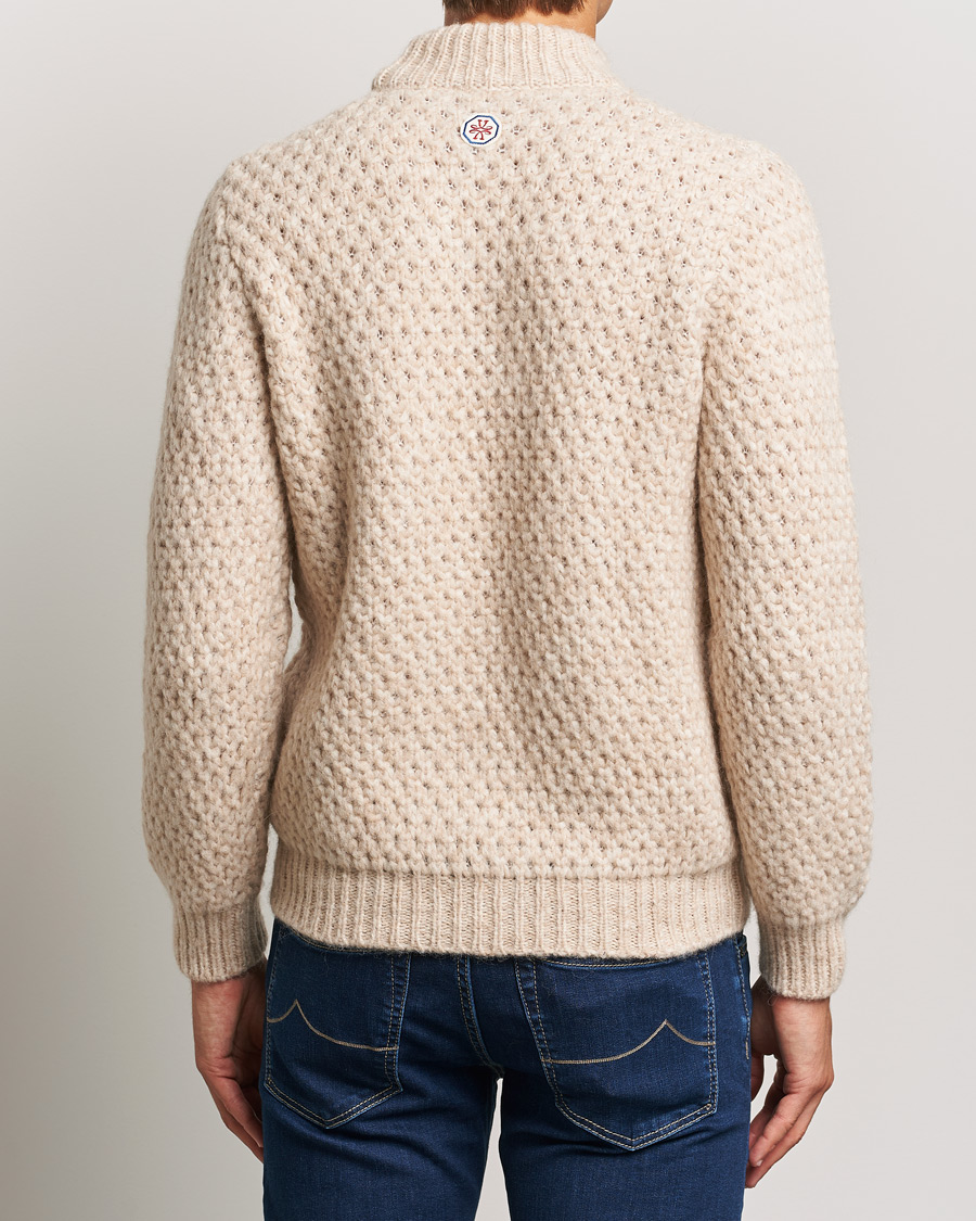 Herren | Pullover | Jacob Cohën | Loose Knit Alpaca/Wool Sweater Melange White