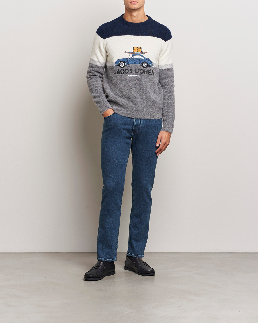 Herren | Jeans | Jacob Cohën | Bard Slim Fit Denim Cachemire Jeans Mid Blue