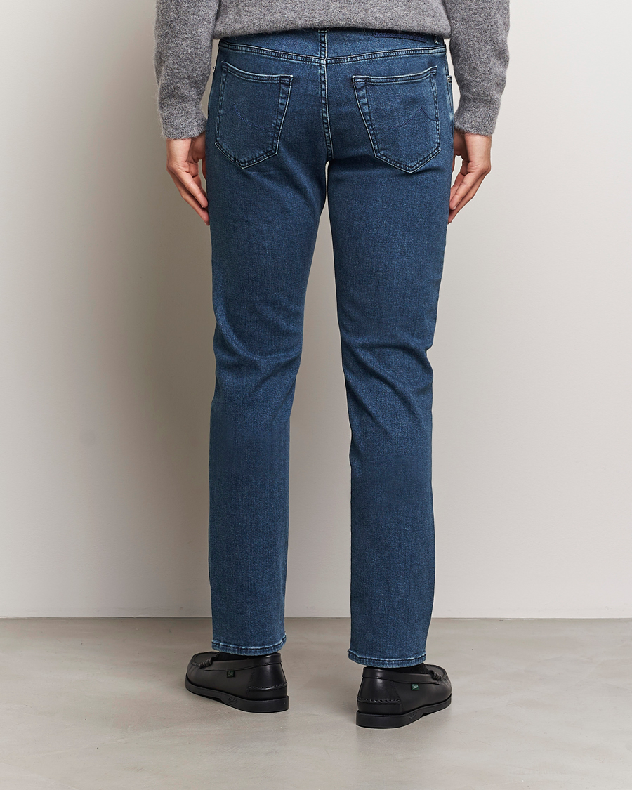Herren | Jeans | Jacob Cohën | Bard Slim Fit Denim Cachemire Jeans Mid Blue