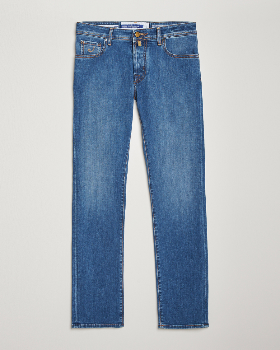 Herren | Jeans | Jacob Cohën | Nick Slim Fit Streatch Jeans Light Blue