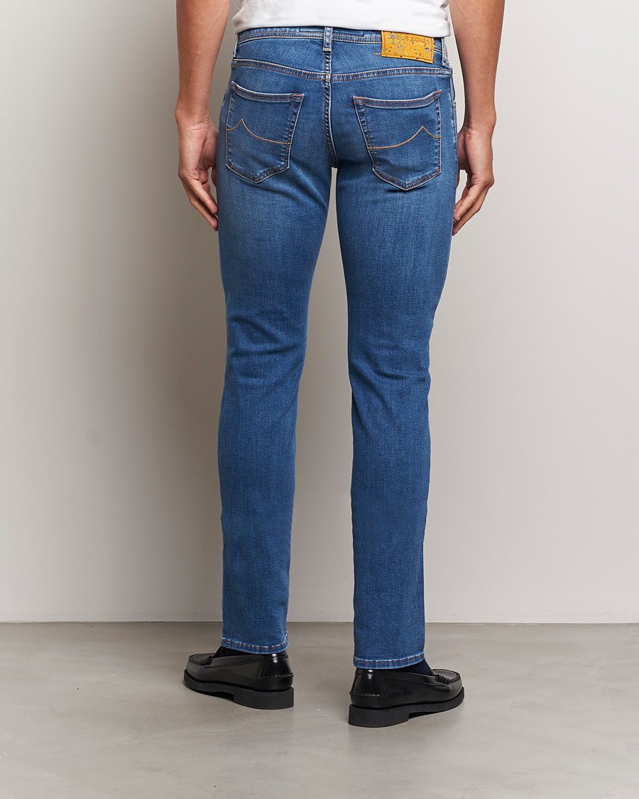 Herren | Jeans | Jacob Cohën | Nick Slim Fit Streatch Jeans Light Blue