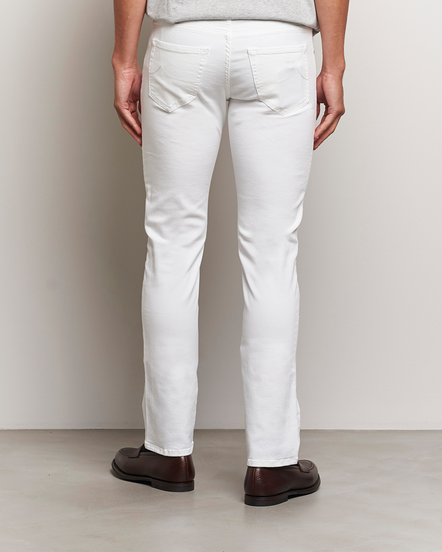 Herren | Jeans | Jacob Cohën | Nick Slim Fit Streatch Jeans White