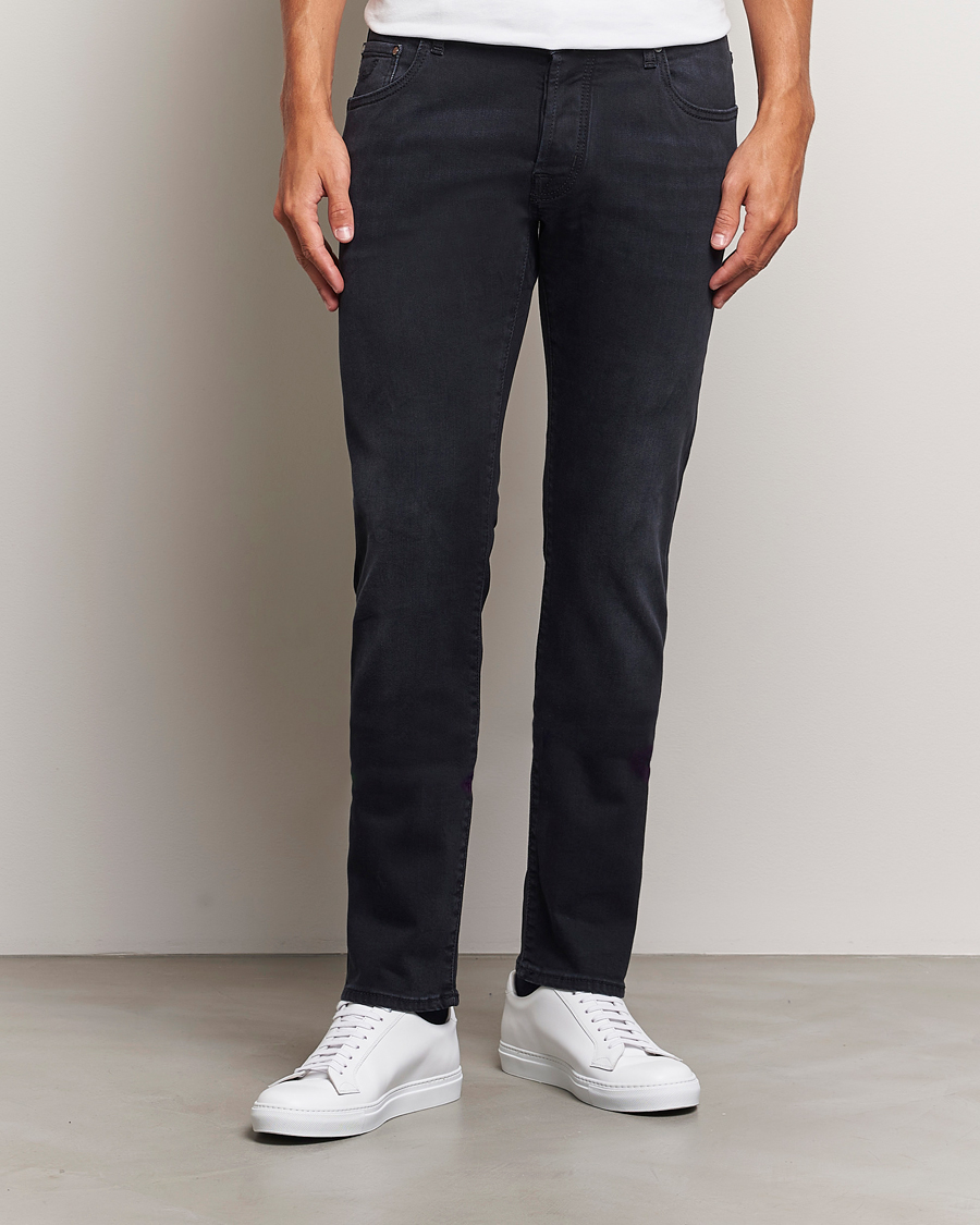 Herren | Jeans | Jacob Cohën | Nick Slim Fit Stretch Jeans Grey