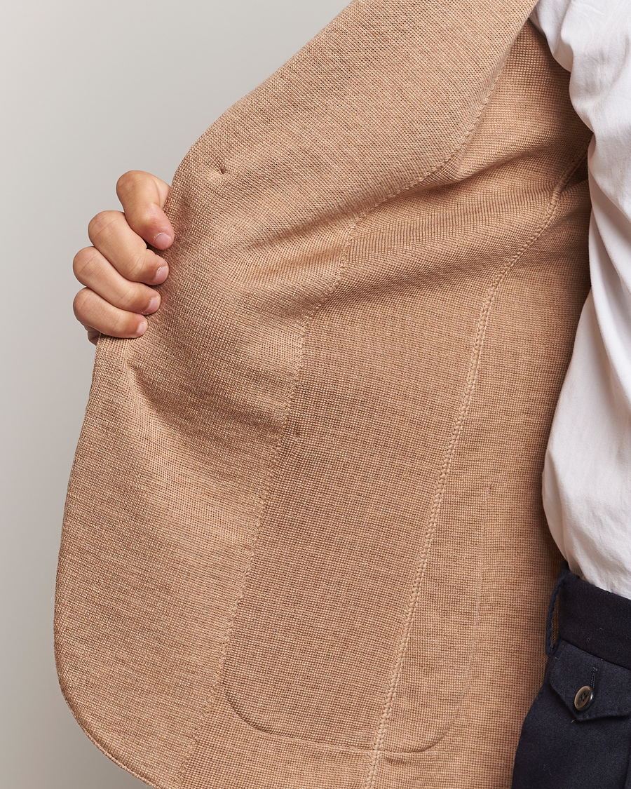 Herren | Sakkos | Lardini | Knitted Wool Blazer Beige