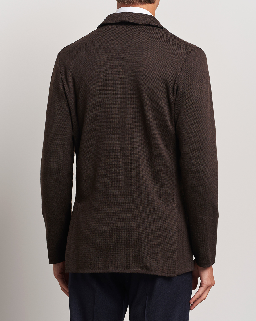 Herren | Sakkos | Lardini | Knitted Wool Blazer Brown