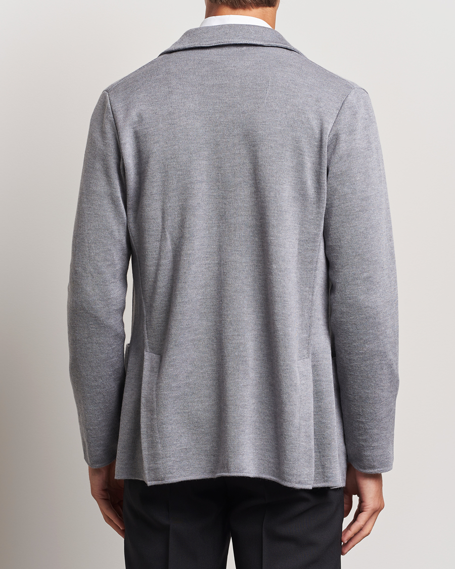 Herren | Sakkos | Lardini | Knitted Wool Blazer Grey