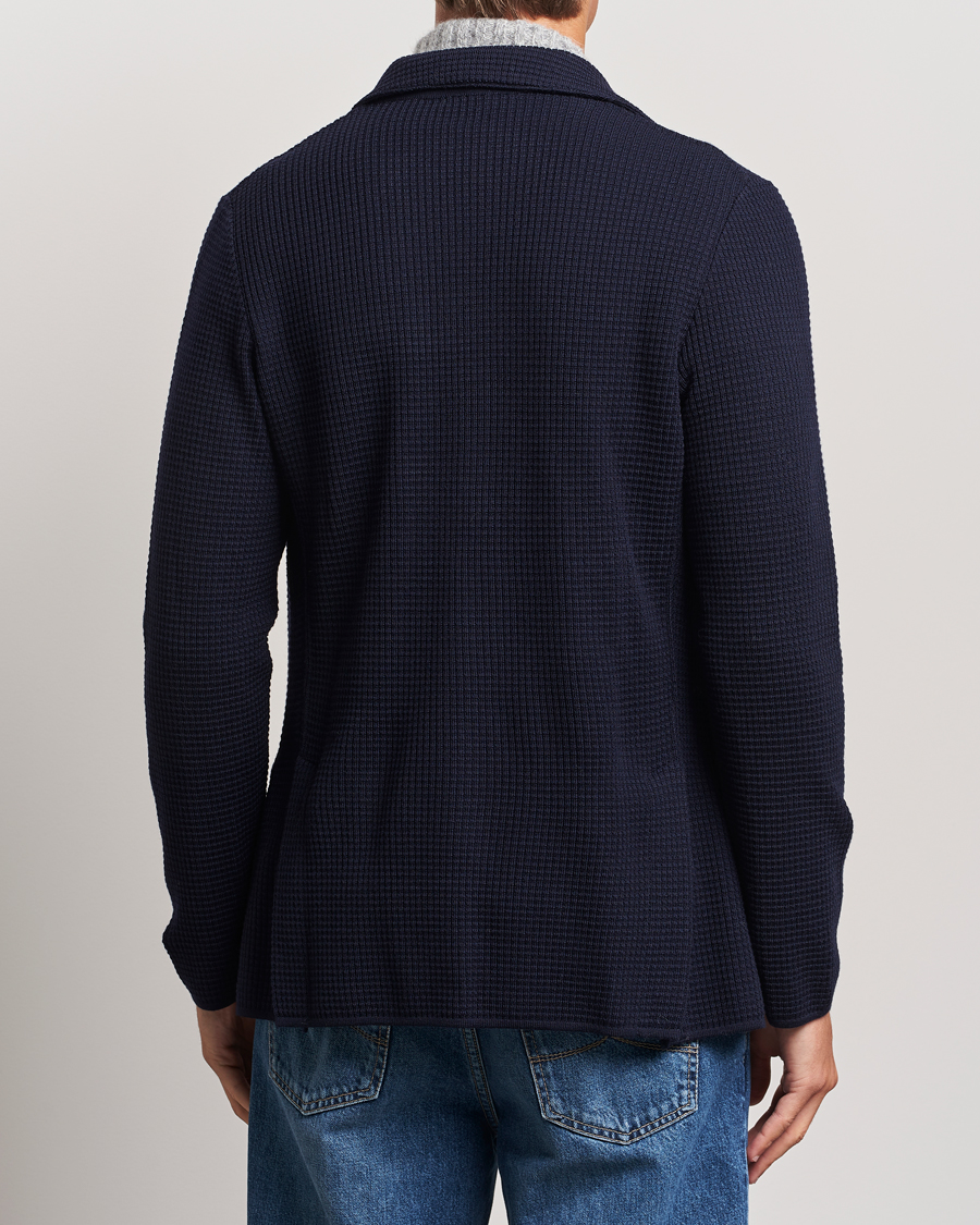 Herren | Sakkos | Lardini | Knitted Structure Wool Blazer Navy