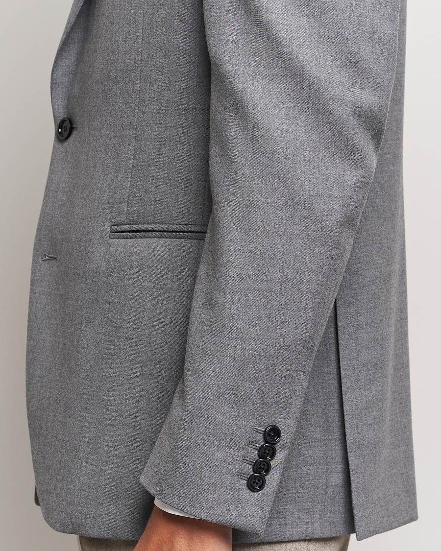 Herren | Sakkos | Lardini | Wool Flannel Blazer Light Grey