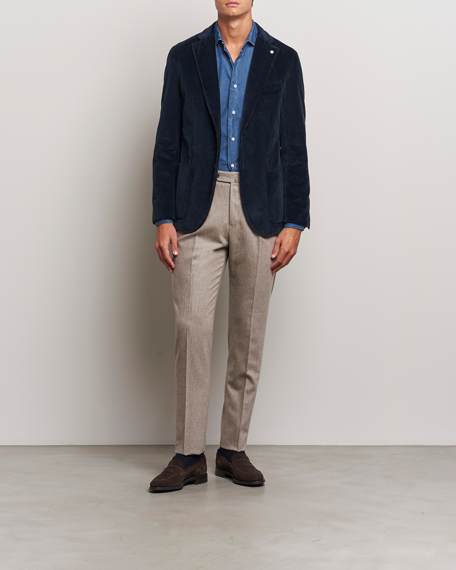 Herren | Sakkos | L.B.M. 1911 | Jack Corduroy Blazer Navy