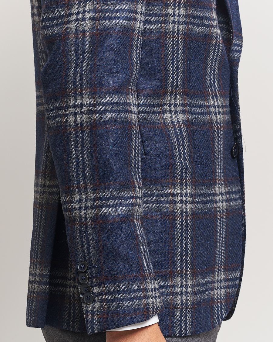 Herren | Sakkos | L.B.M. 1911 | Jack Regular Checked Wool Blazer Navy