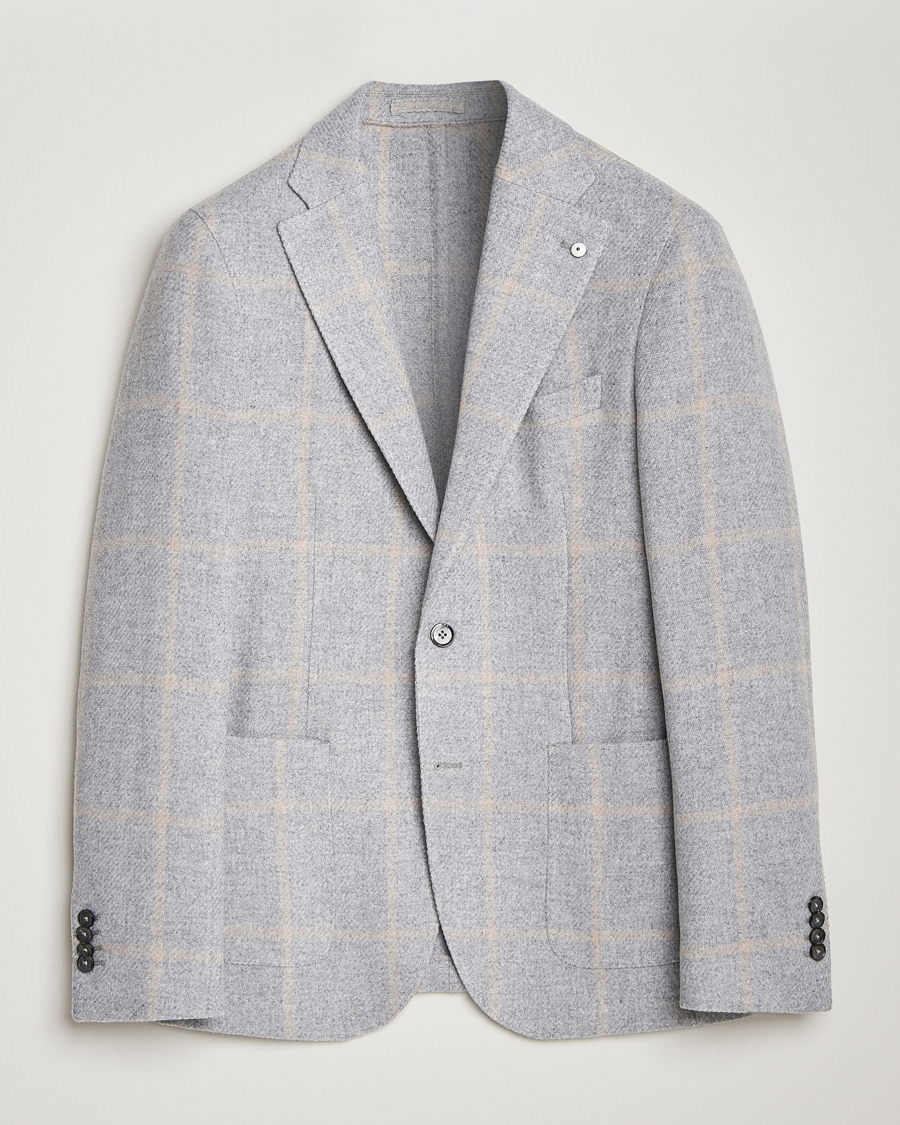 Herren | Sakkos | L.B.M. 1911 | Jack Regular Jersey Wool Blazer Light Grey