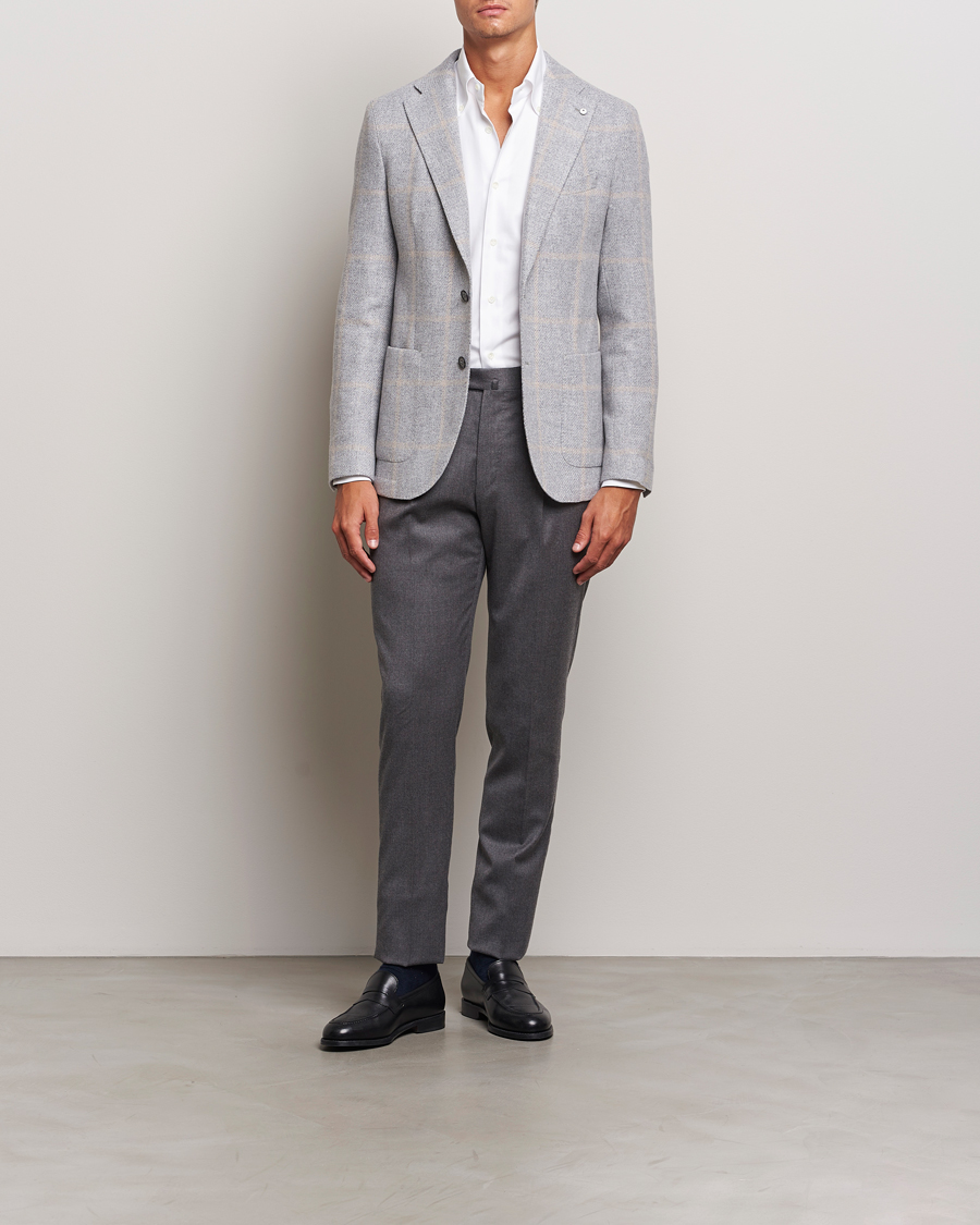 Herren | Sakkos | L.B.M. 1911 | Jack Regular Jersey Wool Blazer Light Grey
