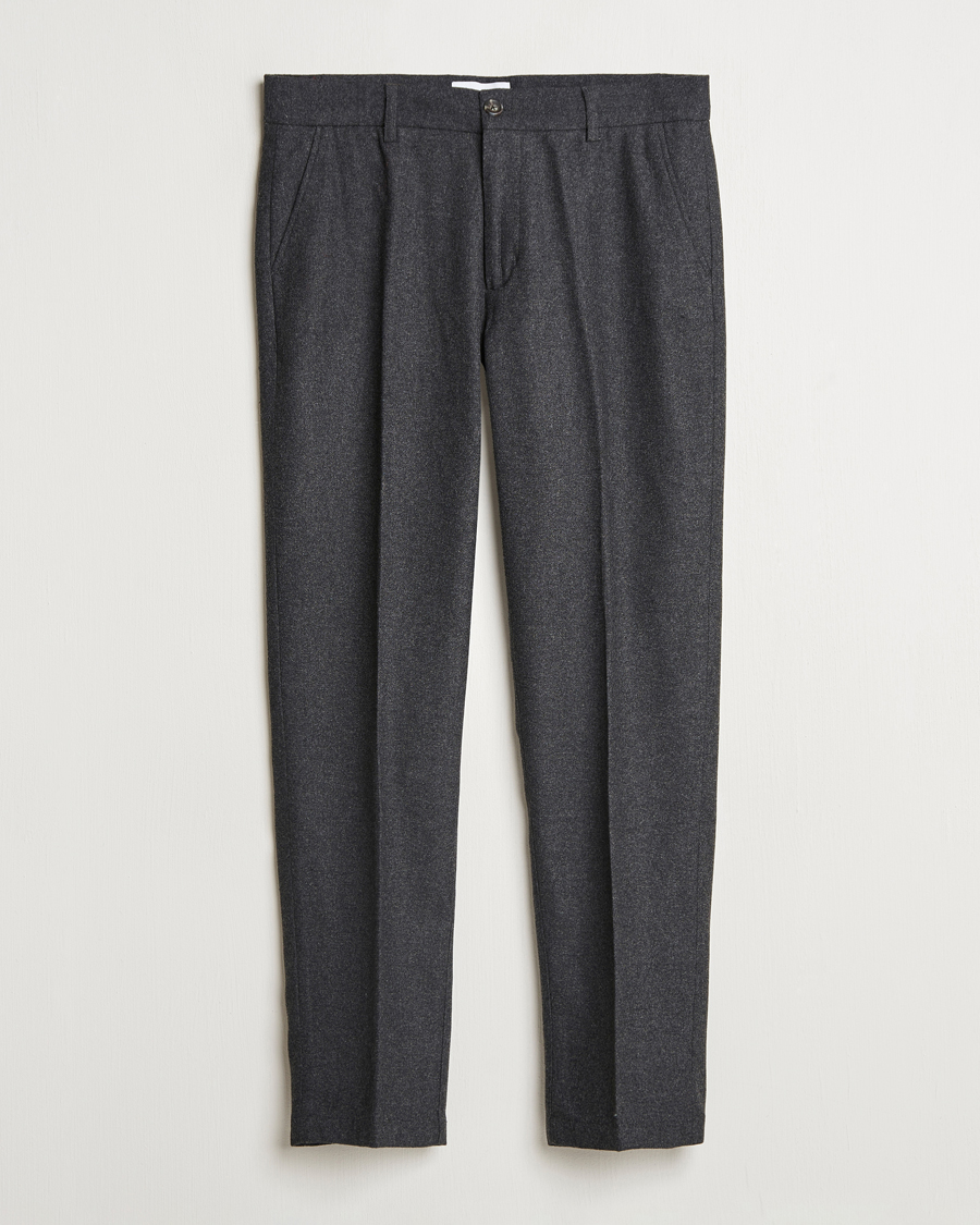 Herren | Hosen | LES DEUX | Como Reg Wool Pants Charcoal Melange