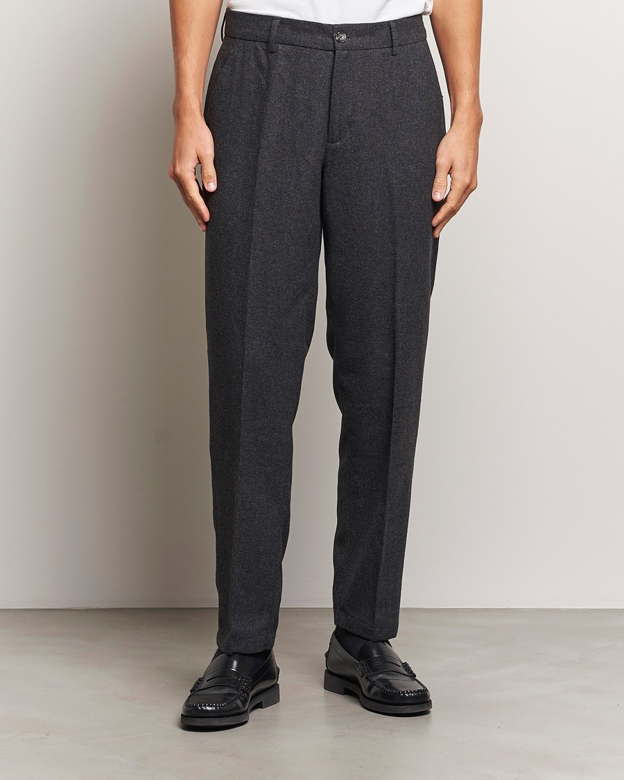 Herren | Hosen | LES DEUX | Como Reg Wool Pants Charcoal Melange