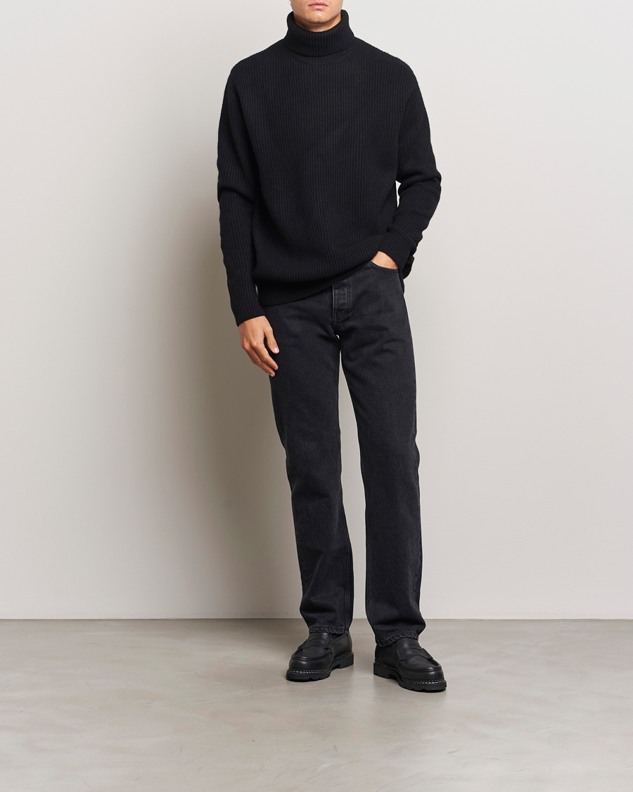 Herren | Pullover | LES DEUX | Eddie Wool Rib Rollneck Black