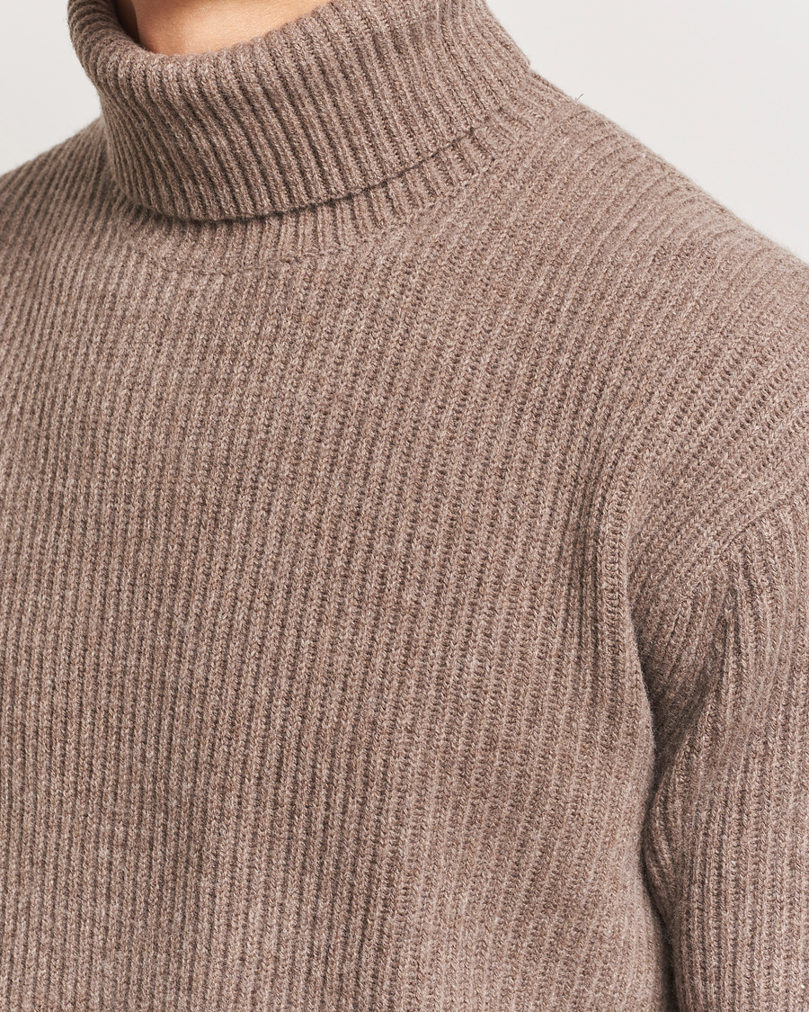 Herren | Pullover | LES DEUX | Eddie Wool Rib Rollneck Mountain Grey Melange
