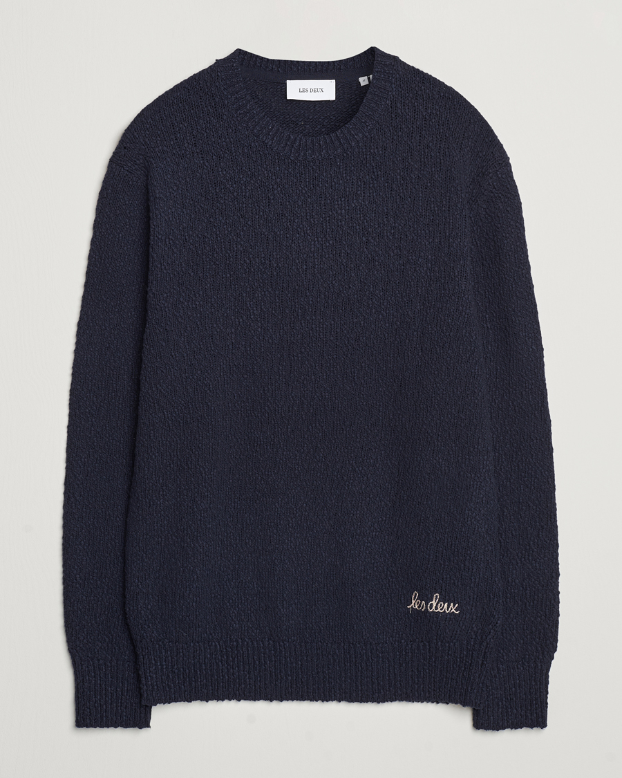 Herren | Pullover | LES DEUX | Errol Cotton Roundneck Dark Navy