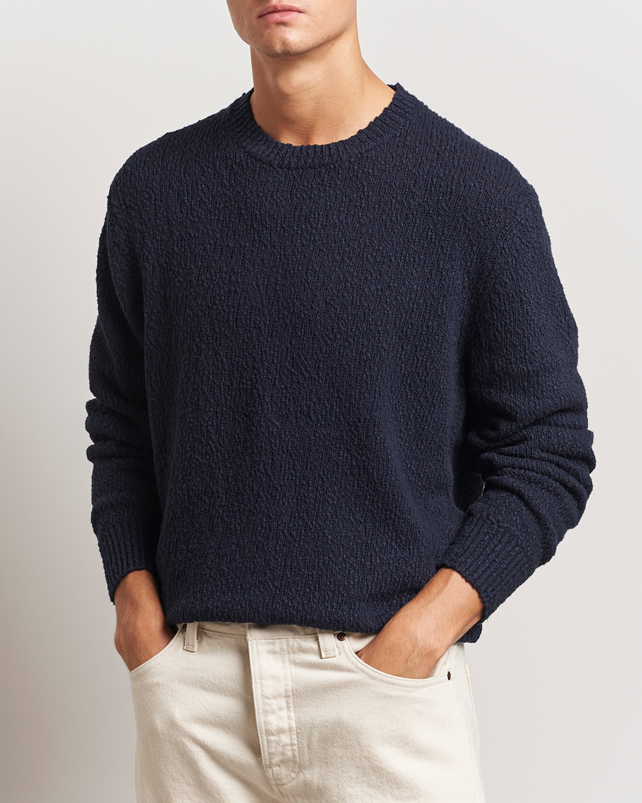 Herren | Pullover | LES DEUX | Errol Cotton Roundneck Dark Navy