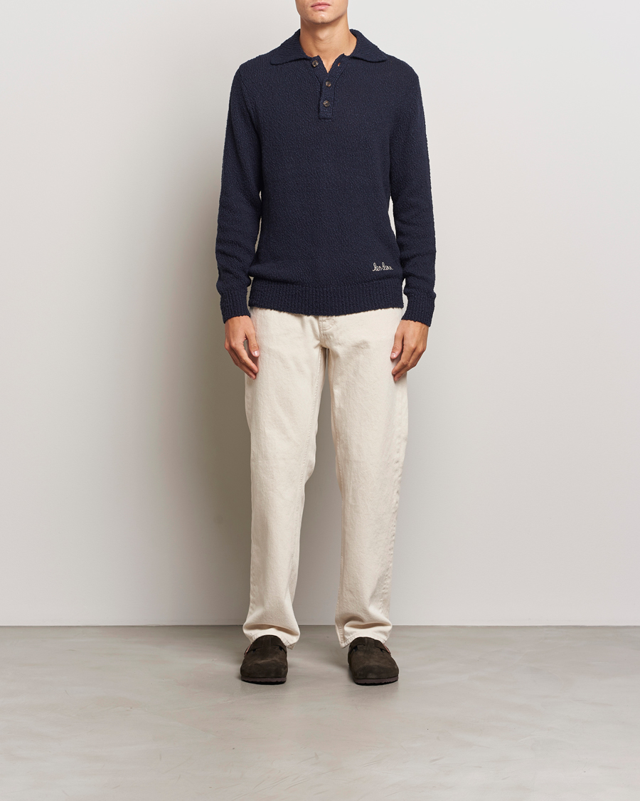 Herren | Pullover | LES DEUX | Errol Cotton Rugby Knit Dark Navy