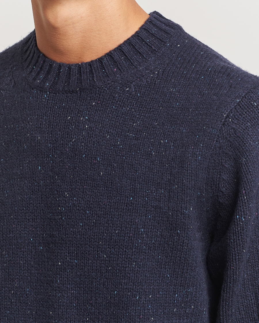 Herren | Pullover | LES DEUX | Gary Fleck Wool Roundneck Dark Navy
