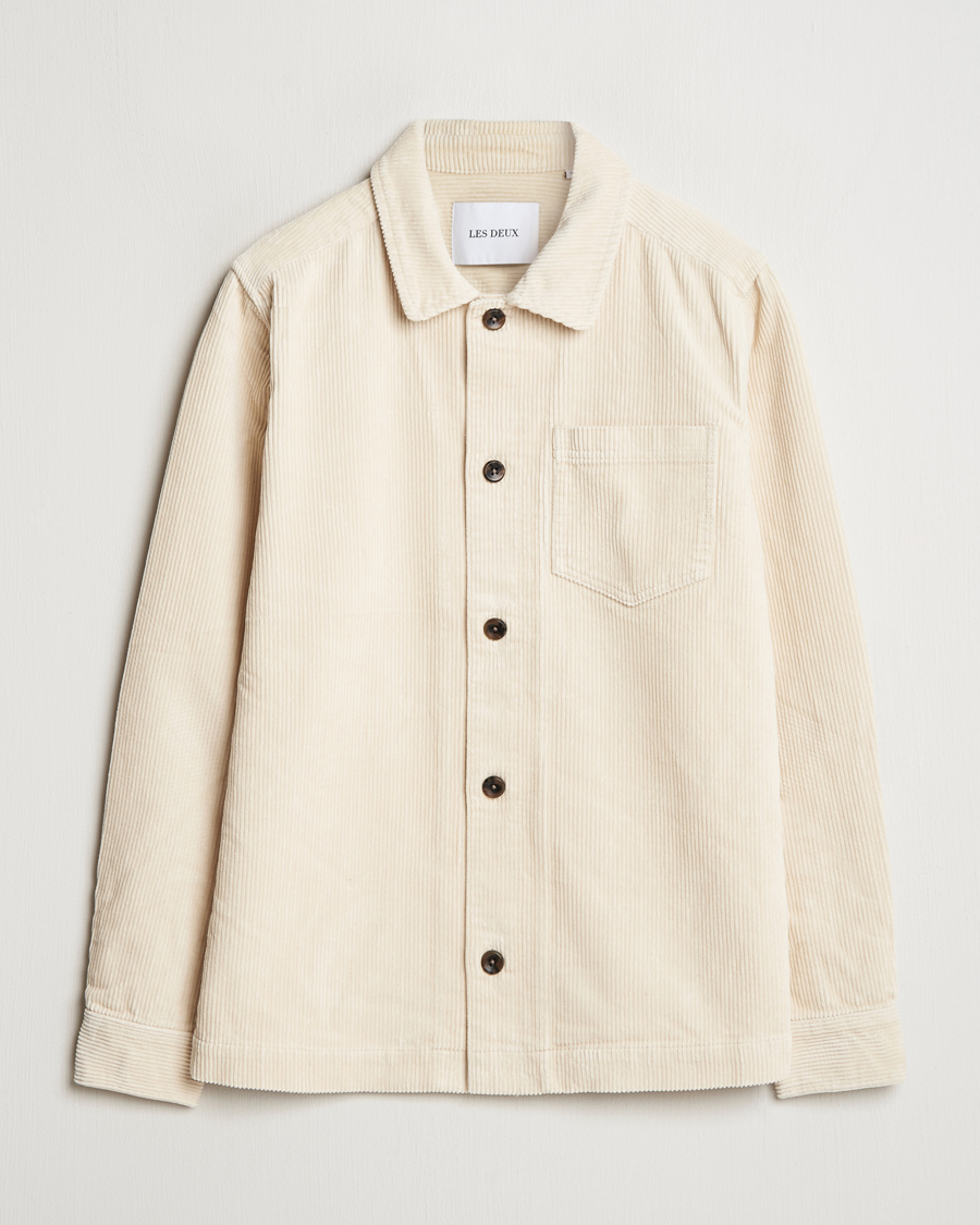 Herren | Hemden | LES DEUX | Layton Corduroy Overshirt Ivory