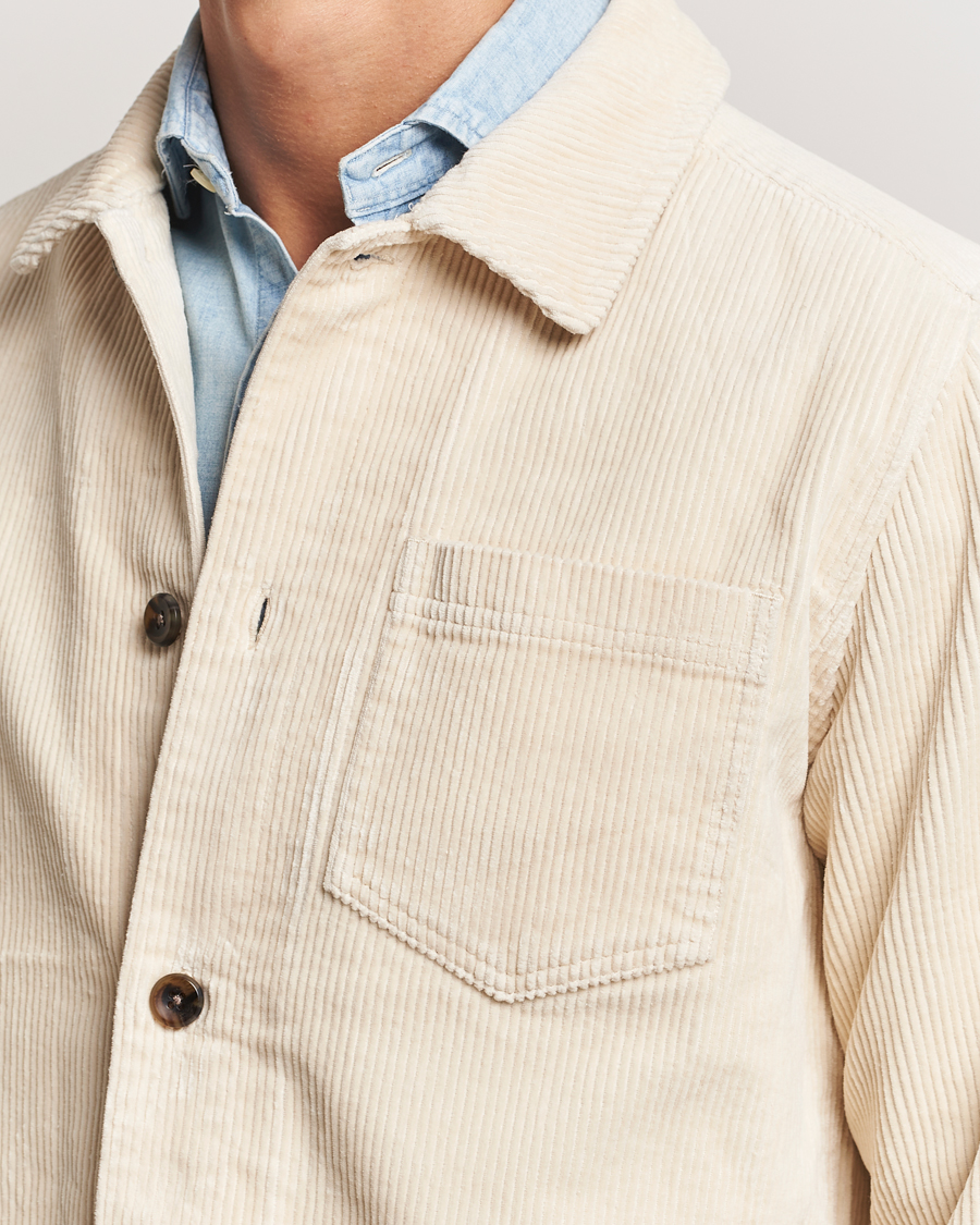 Herren | Hemden | LES DEUX | Layton Corduroy Overshirt Ivory