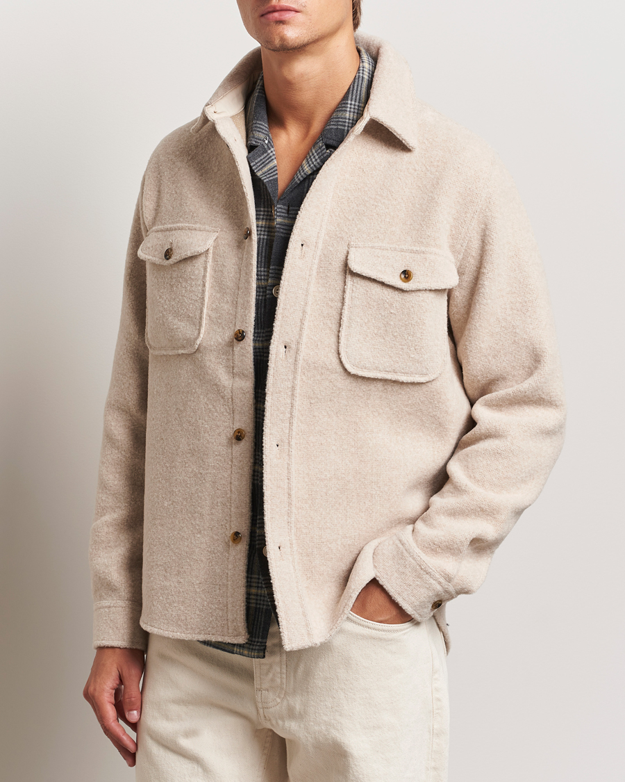 Herren | Hemden | LES DEUX | Lennon Boucle Overshirt Ivory
