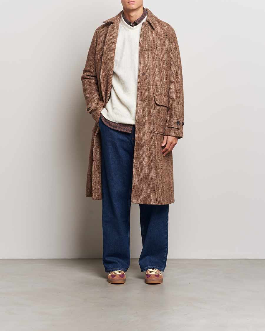 Herren | Jacken | LES DEUX | Maximilian Herringbone Coat Coffe Brown