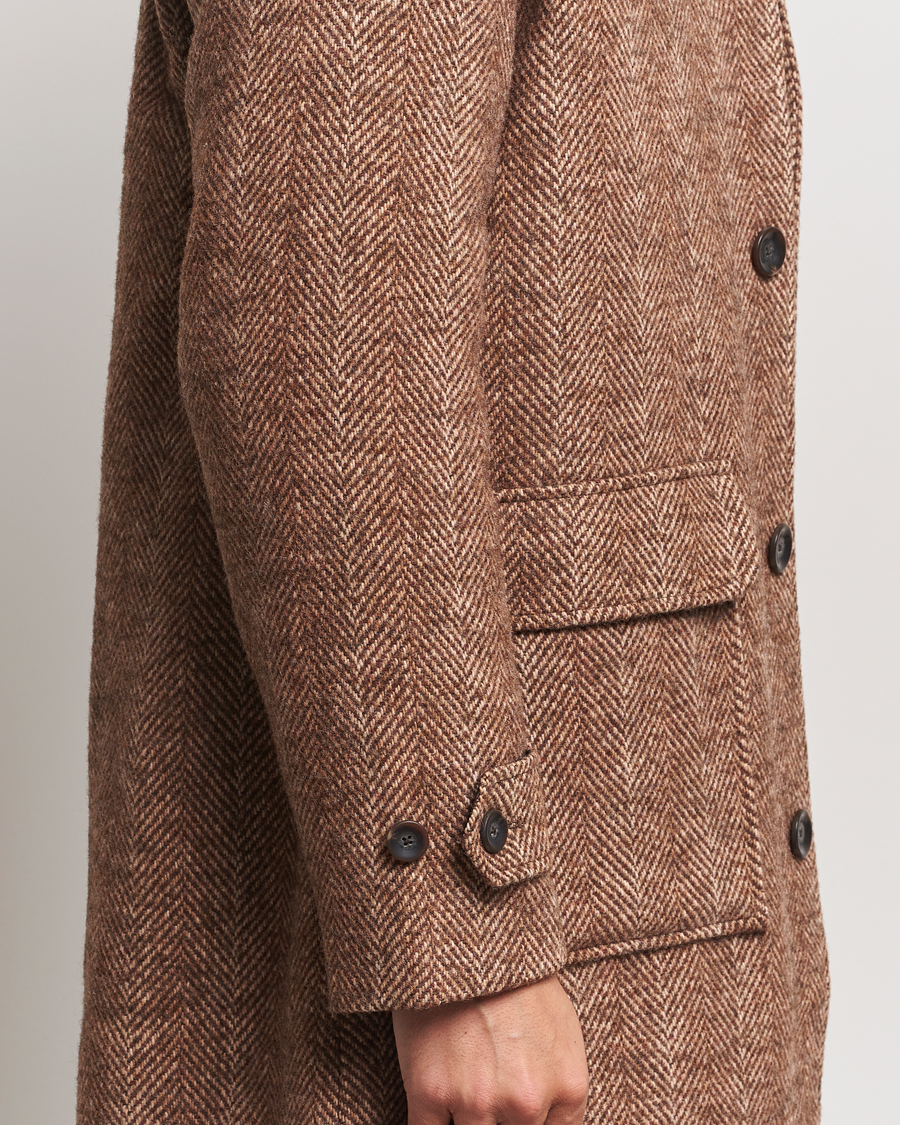 Herren | Jacken | LES DEUX | Maximilian Herringbone Coat Coffe Brown